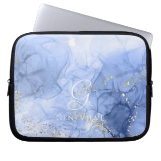 Capa Para Notebook Azure Azure Watercolor Tinta de Álcool Personalizá
