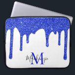 Capa Para Notebook Azure Royal Blue Sparkle Drives Monograma<br><div class="desc">Glitter Azul Brilhante Brilhante Coloca bolsa de laptop Monograma com nosso brilho sujo brilhante em azul real brilhante. Projetado por Cedar e String. Para personalizar ainda mais, clique no link "personalizar mais" e use a ferramenta design para modificar o design. Se precisar de assistência ou itens correspondentes, entre em contato...</div>