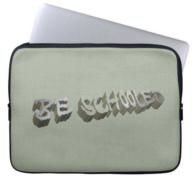 Capa Para Notebook B. Cinzas escolares — Branco (Frente)