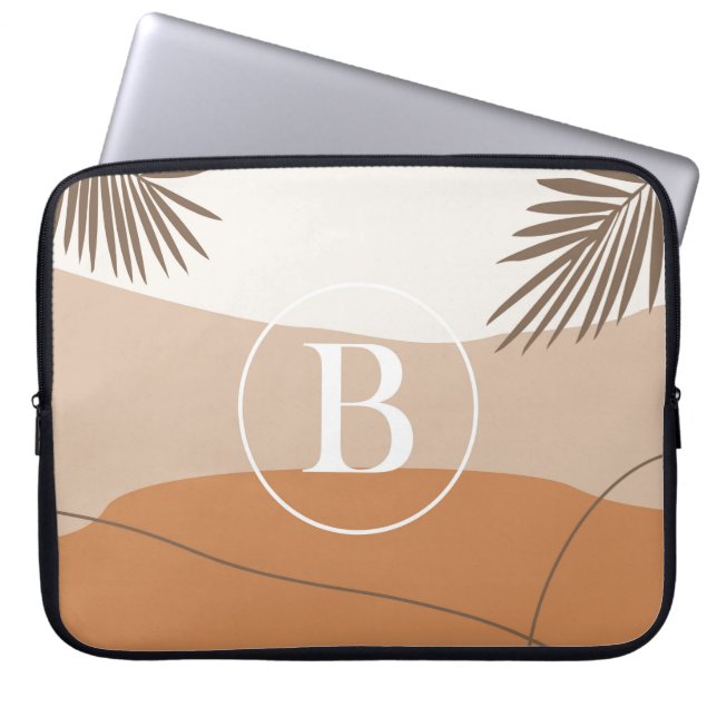 Capa Para Notebook B - Monograma inicial - letra B Design abstrato (Frente)