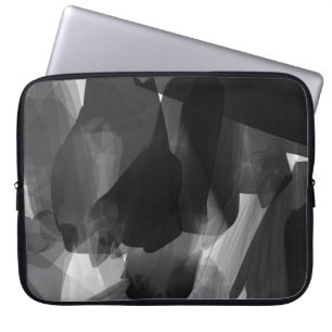Capa Para Notebook Backgroun Abstrato pintado preto e branco escovado
