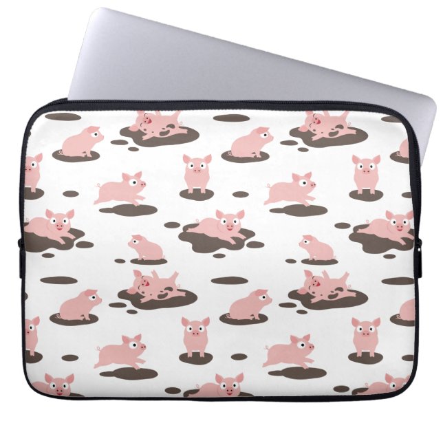 Capa Para Notebook Bag de Eletrônicos de Leitões (Frente)