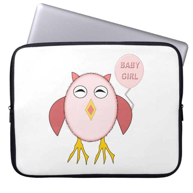Capa Para Notebook Bag de Laptop de Garota Rosa-Rosa-Gelada (Frente)