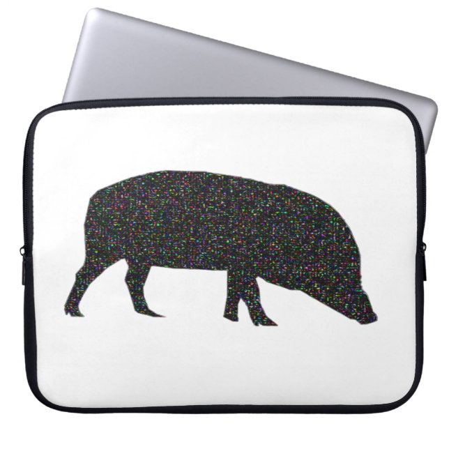 Capa Para Notebook Bag de Laptop de Suíno Sparkly (Frente)