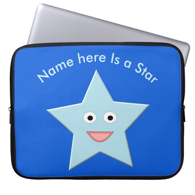 Capa Para Notebook Bag de Laptop Personalizado Estrela de Celebração  (Frente)