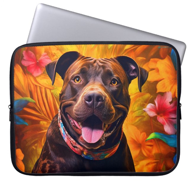 Capa Para Notebook Bag de Laptop Terrier Bull americana (Frente)