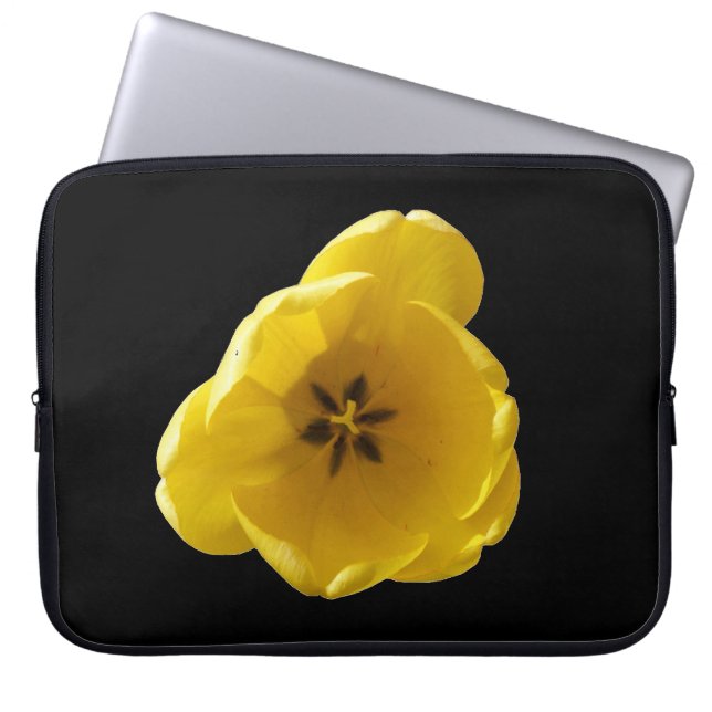 Capa Para Notebook Bag do Laptop da Tulipa Amarela (Frente)
