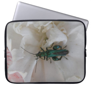 Capa Para Notebook Bag do Laptop do besouro da Flor