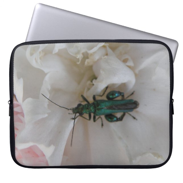 Capa Para Notebook Bag do Laptop do besouro da Flor (Frente)