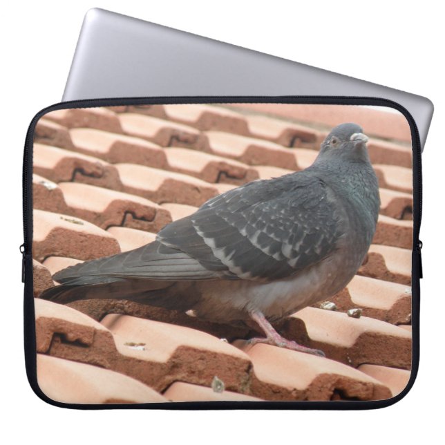 Capa Para Notebook Bag do Laptop Pombo-Telhado (Frente)