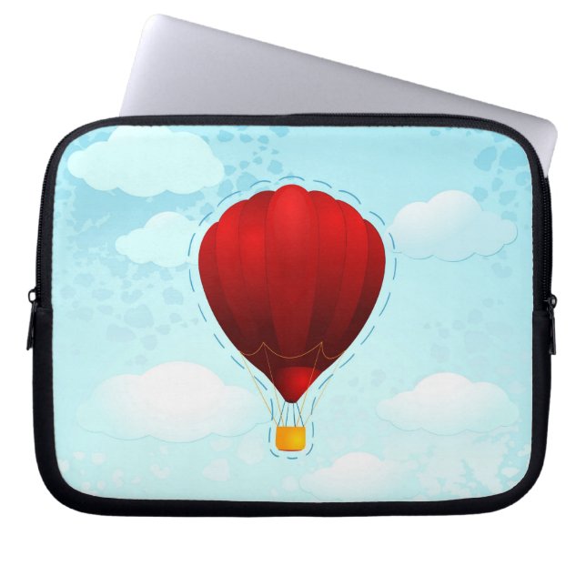 Capa Para Notebook Balão vermelho, Bolsa de laptop (Frente)