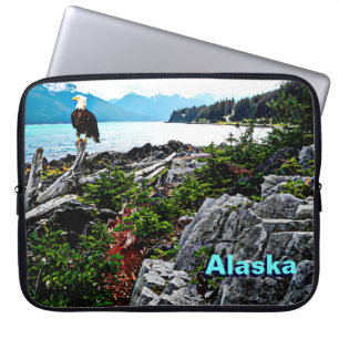 Capa Para Notebook Bald Eagle Na Costa Do Alasca