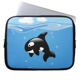 Capa Para Notebook Baleia Orca no Oceano