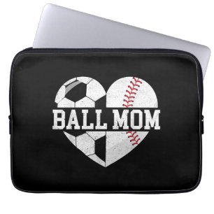 Capa Para Notebook Ball Mãe Camisa Coração Engraçado Baseball Soccer