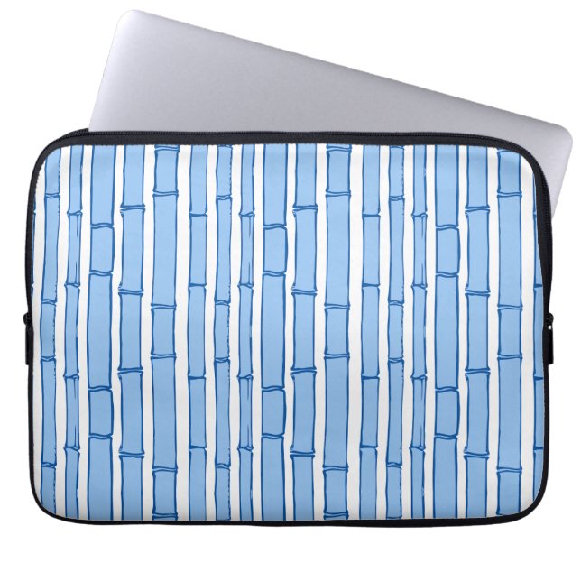 Capa Para Notebook Bambooey Faixa de Bambu em Porcelana Azul (Frente)