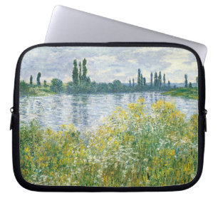 Capa Para Notebook Bancos de Claude Monet do Seine, Vetheuil, 1880