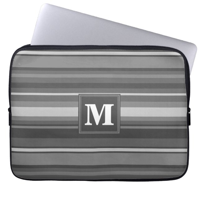 Capa Para Notebook Banda cinza monográfica (Frente)