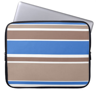 Capa Para Notebook Bandas castanhas e azuis