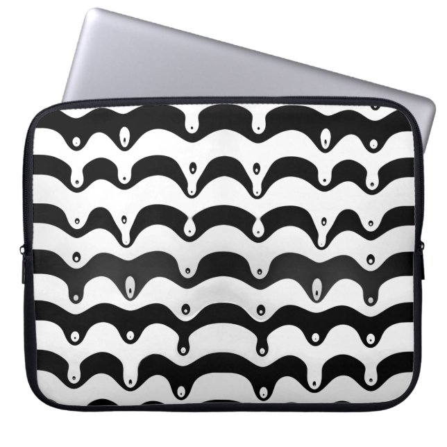 Capa Para Notebook Bandas de Zebra Pretas e Brancas Melantes (Frente)