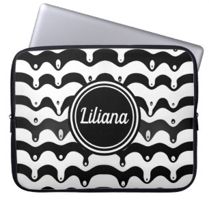 Capa Para Notebook Bandas de Zebra Pretas e Brancas Melantes