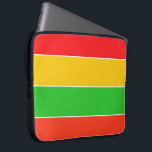 Capa Para Notebook Bandas vermelhas, amarelas e Verdes limões<br><div class="desc">Bolsa de laptop de neopreno liso e alegre e riscado,  com  vermelha,  amarela e verde limão. Pode adicionar texto ou iniciais para personalizar. Por https://www.zazzle.com/store/celestesheffey</div>