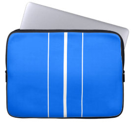 Capa Para Notebook Bandas Verticais Verticais, Azuis-Brilhantes, Náut