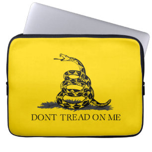 Capa Para Notebook Bandeira Amarela Clássica de Gadsden Não Pise em M