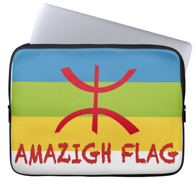 Capa Para Notebook Bandeira Amazigh - Bandeira-Drapeau Amazigh (Frente)