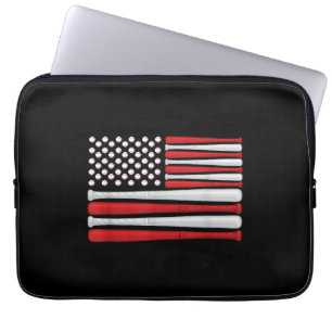 Capa Para Notebook Bandeira Americana Clássica de Basebol - Baseball