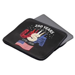 Capa Para Notebook Bandeira Americana de Aniversário de 250 anos dos 