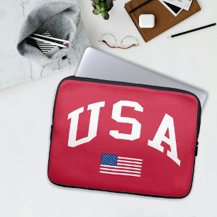 Capa Para Notebook Bandeira Americana do Dia da Independência Patriót
