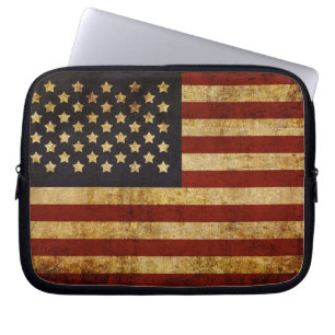 Capa Para Notebook Bandeira americana patriótica dos EUA do Grunge d