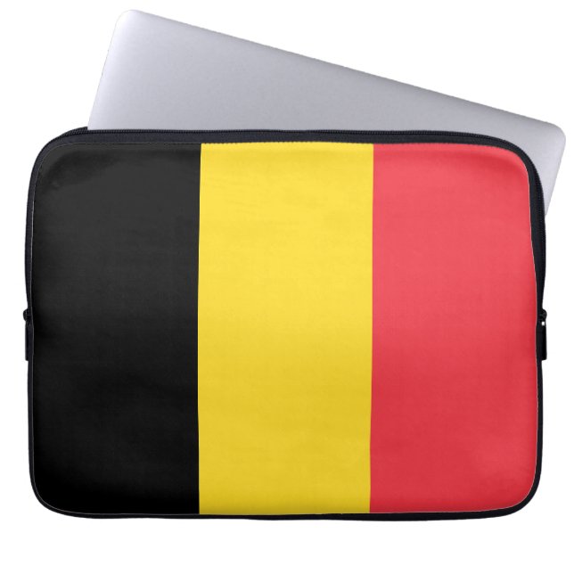 Capa Para Notebook Bandeira da Bélgica (Frente)
