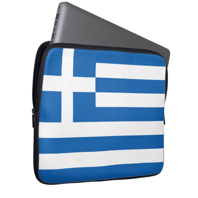 Capa Para Notebook Bandeira da Bolsa de laptop Neoprene da Grécia (Frente Esquerda)