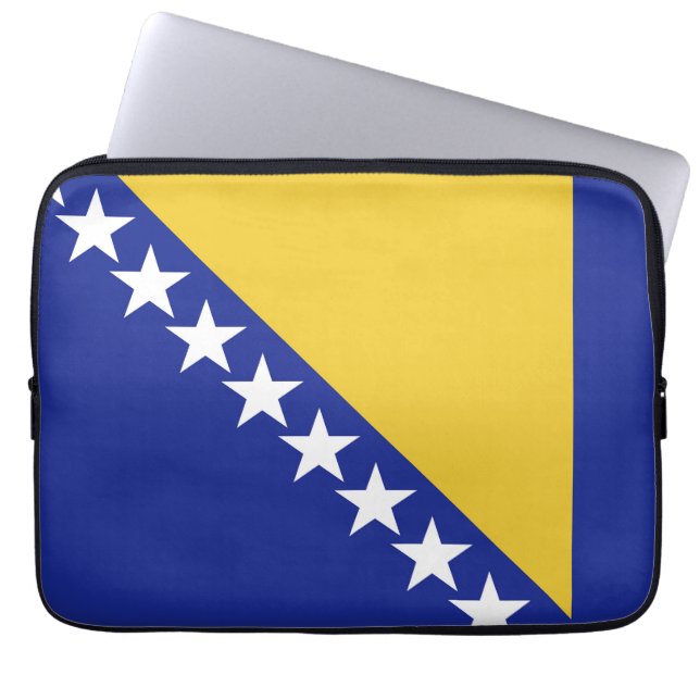 Capa Para Notebook Bandeira da Bósnia e Herzegovina (Frente)