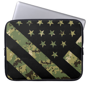 Capa Para Notebook Bandeira da Camuflagem Digital Militar dos EUA