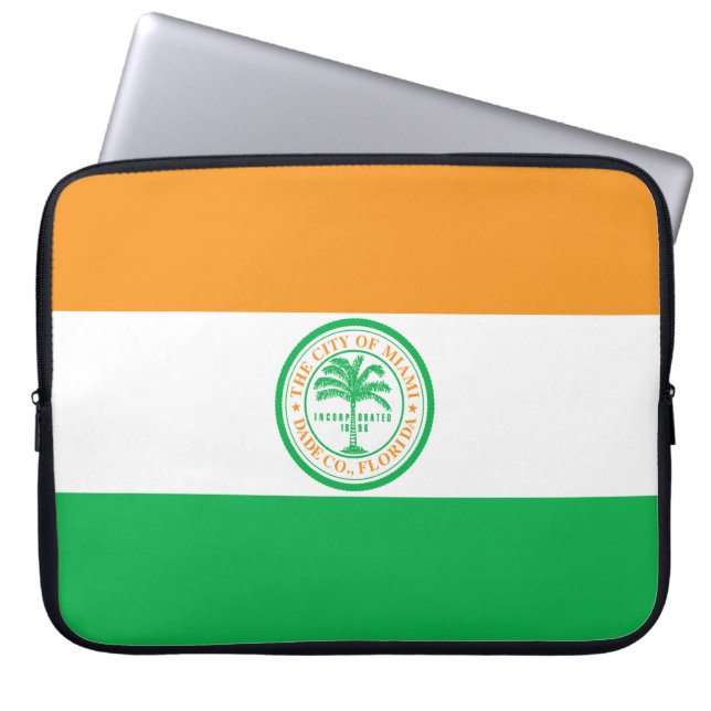 Capa Para Notebook Bandeira da cidade de Miami (Flórida) (Frente)