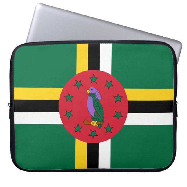 Capa Para Notebook Bandeira da Domínica (Frente)