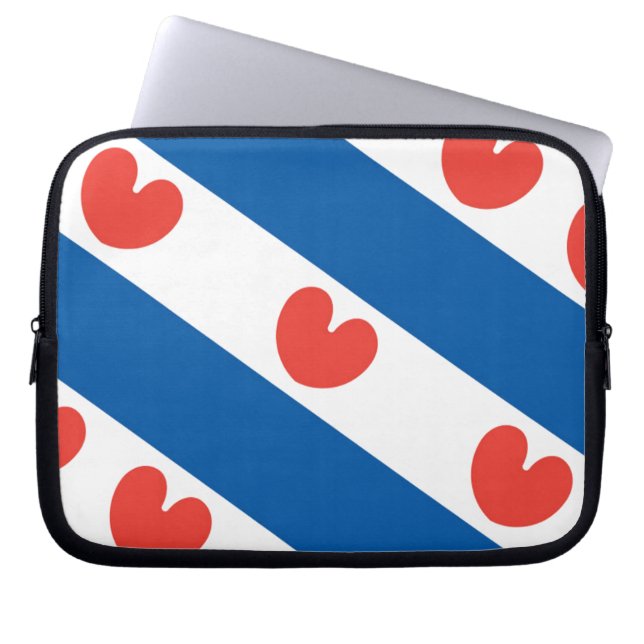 Capa Para Notebook Bandeira da Frísia (Frente)