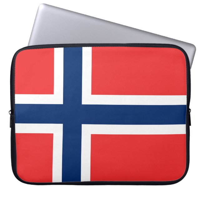 Capa Para Notebook Bandeira da Noruega (Frente)