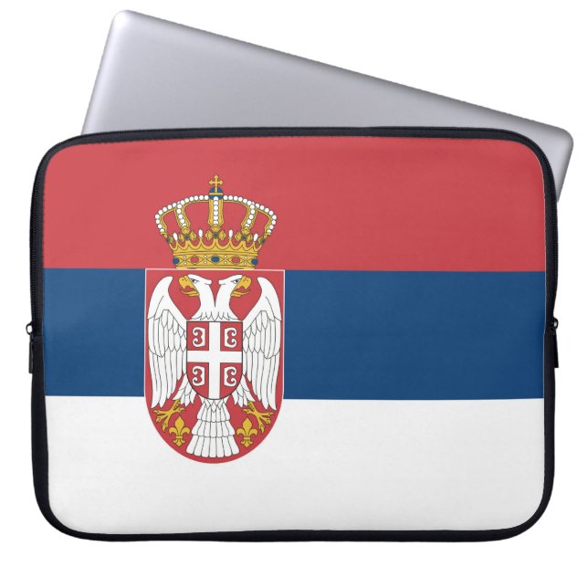 Capa Para Notebook Bandeira da Sérvia (Frente)