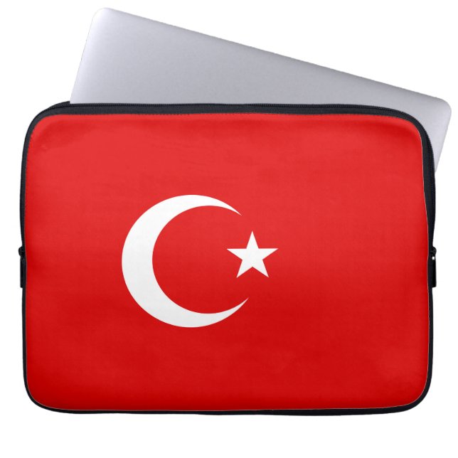 Capa Para Notebook Bandeira da Turquia (Frente)