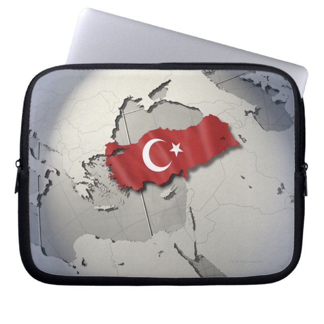 Capa Para Notebook Bandeira da Turquia (Frente)