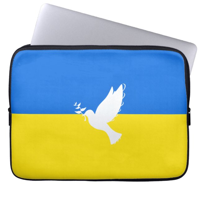 Capa Para Notebook Bandeira da Ucrânia - Vara da Paz - Liberdade - Pa (Frente)