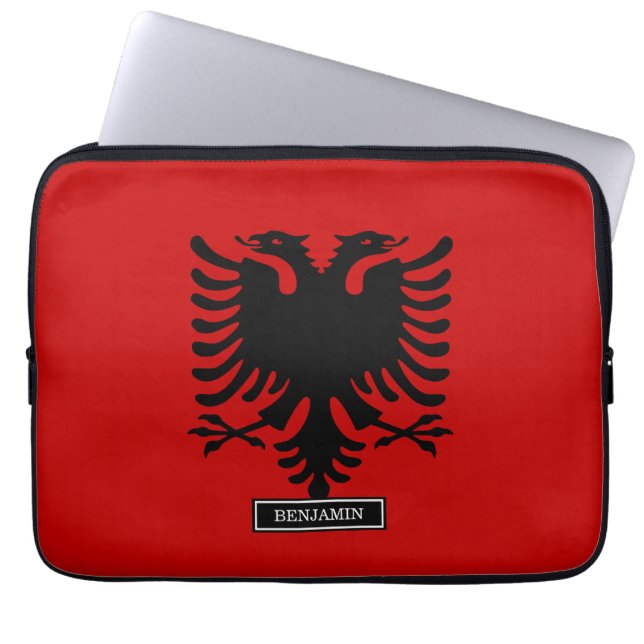 Capa Para Notebook Bandeira de Albânia (Frente)