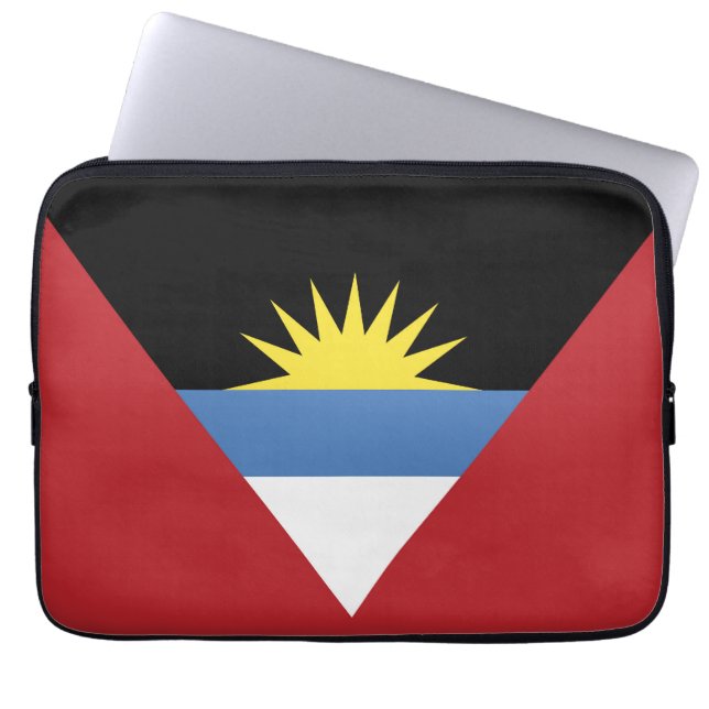 Capa Para Notebook Bandeira de Antígua e Barbuda (Frente)