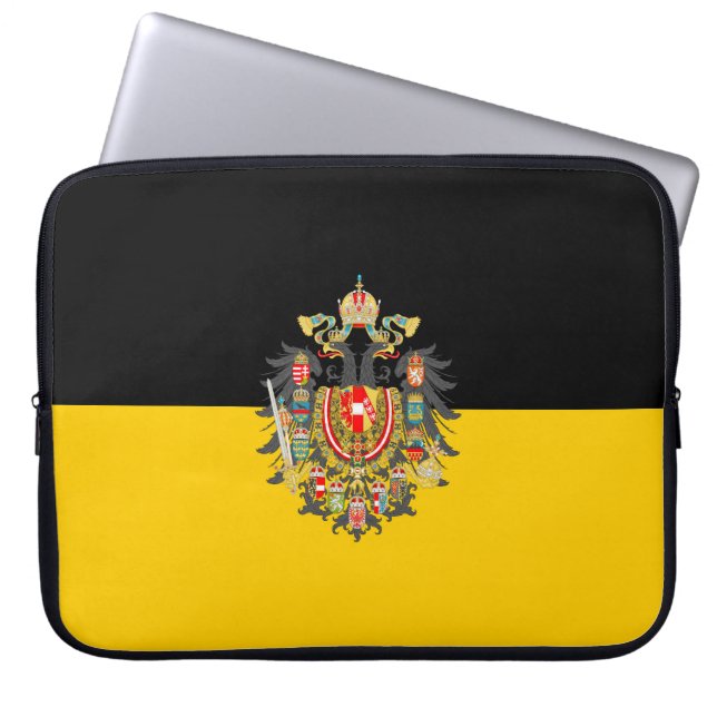 Capa Para Notebook Bandeira de Habsburg e Casaco de Armas Imperial (Frente)