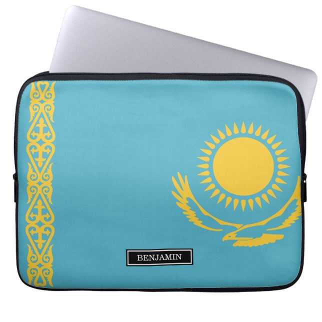 Capa Para Notebook Bandeira de Kazakhstan (Frente)