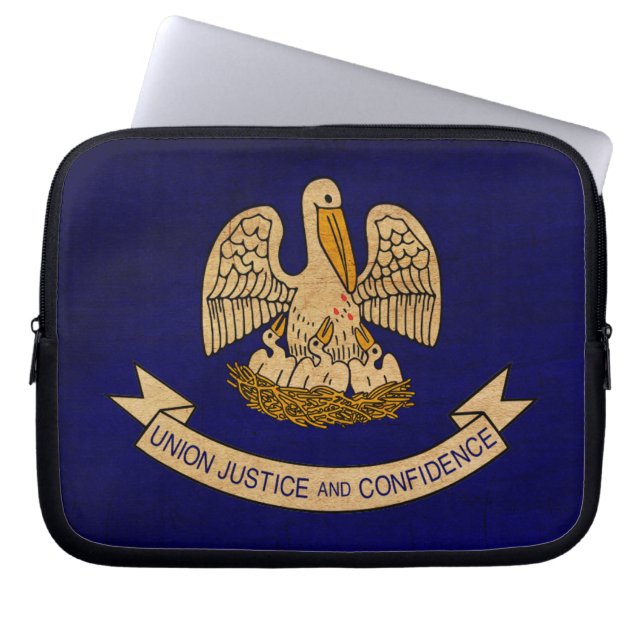 Capa Para Notebook Bandeira de Louisiana (Frente)