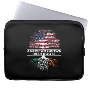 Capa Para Notebook Bandeira de Raízes Irlandesas Cultivada nos EUA Ir